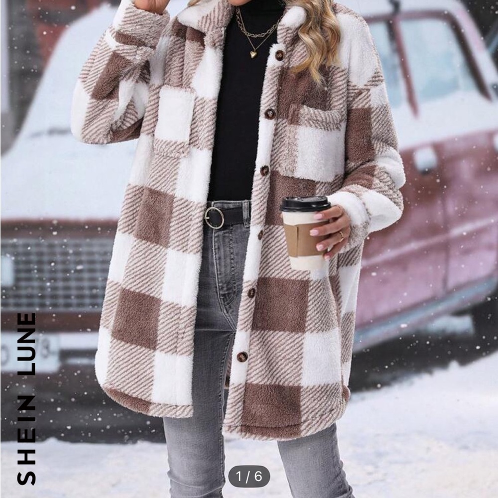 Cozy Checkered Sherpa Jacket